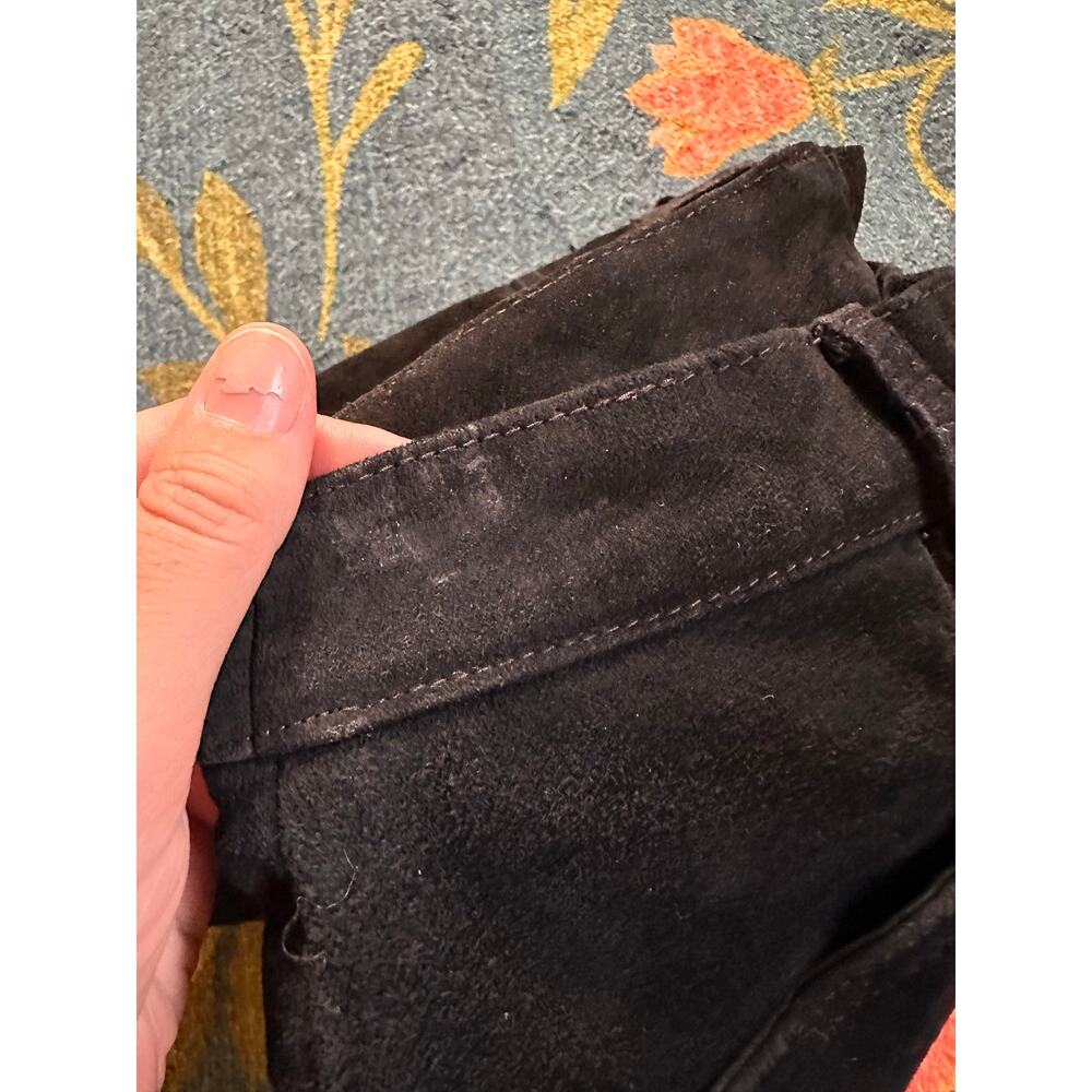 Wilsons Leather Black Suede High Rise Shorts Size 6 - Picture 7 of 8